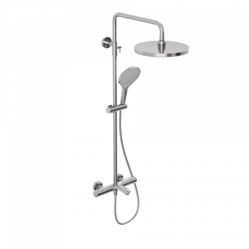 Душевая система Abelsberg Perfecta с термостатом с изливом, хром SNS61102CH
