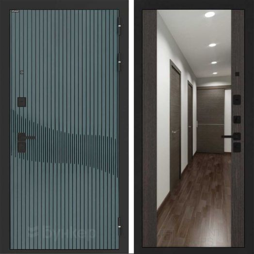 Входная дверь Бункер BN-13 - Зеркало максимум Венге