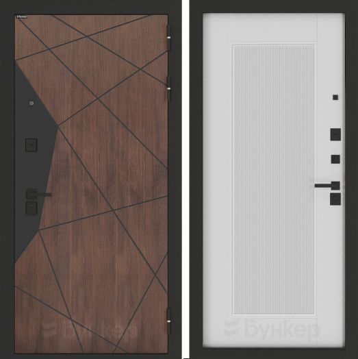 Входная дверь Бункер BN-14 - 30 Белый софт рельеф