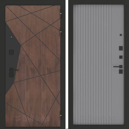 Входная дверь Бункер BN-14 - 29 Серый софт рельеф