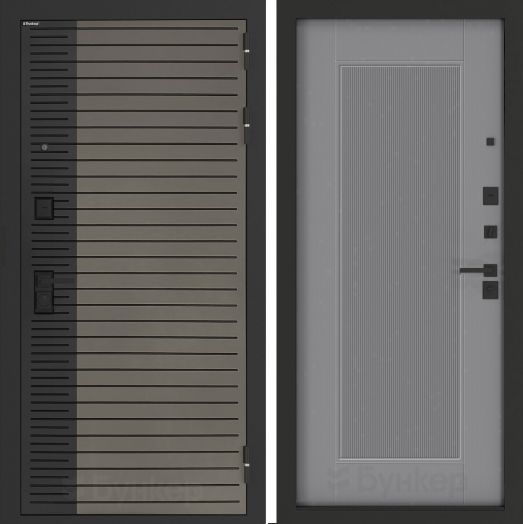 Входная дверь Бункер BN-15 - 30 Серый софт рельеф