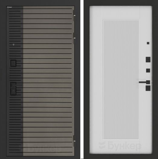Входная дверь Бункер BN-15 - 30 Белый софт рельеф