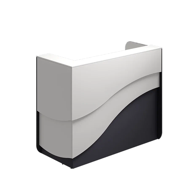 Ресепшн «Ривьера» в МДФ пленке графит/белый