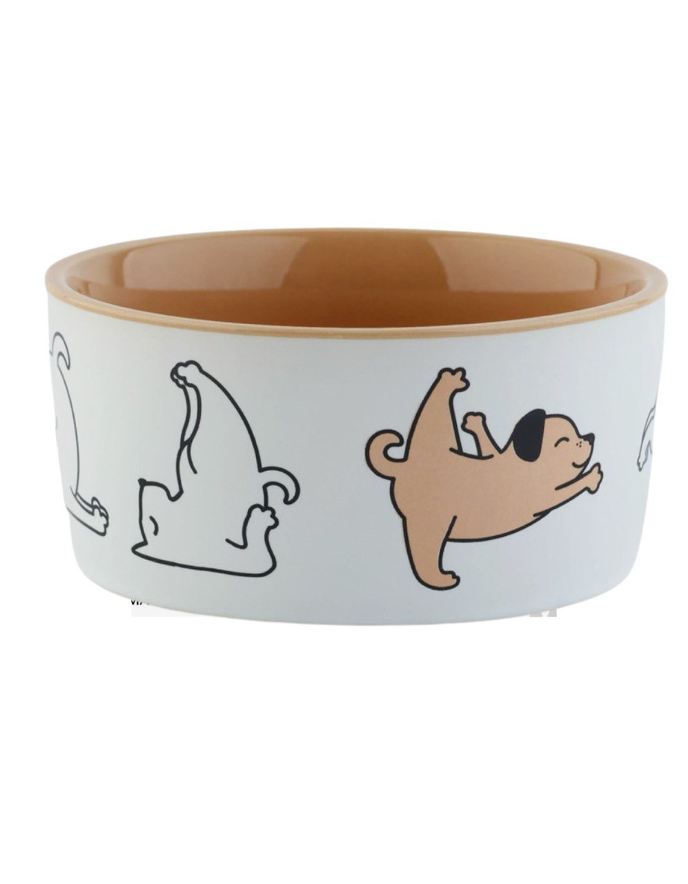 Миска керамическая «Фитнес песики», 200 мл, для собак