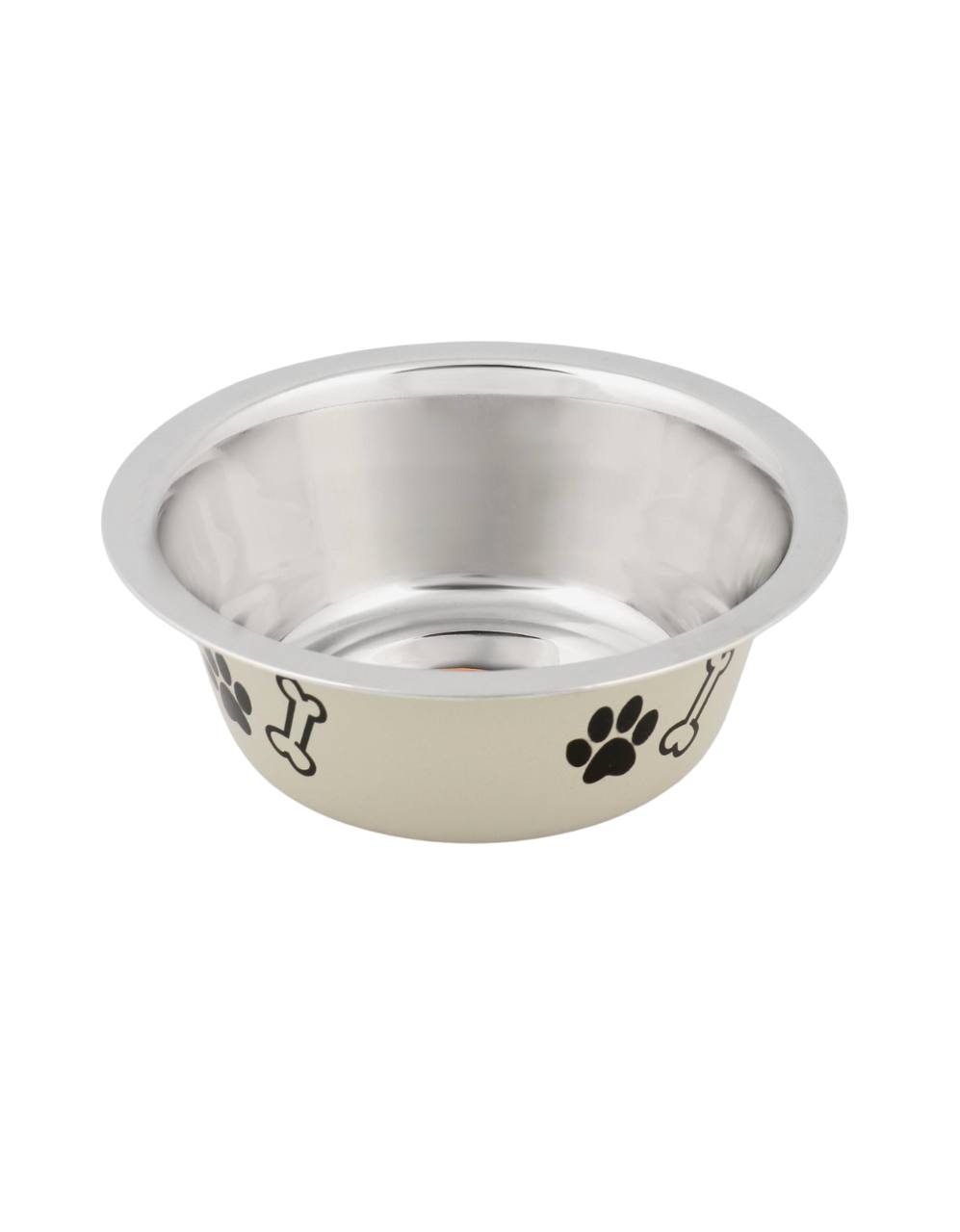 Миска стандартная цветная с принтом, 350 мл, бежевая