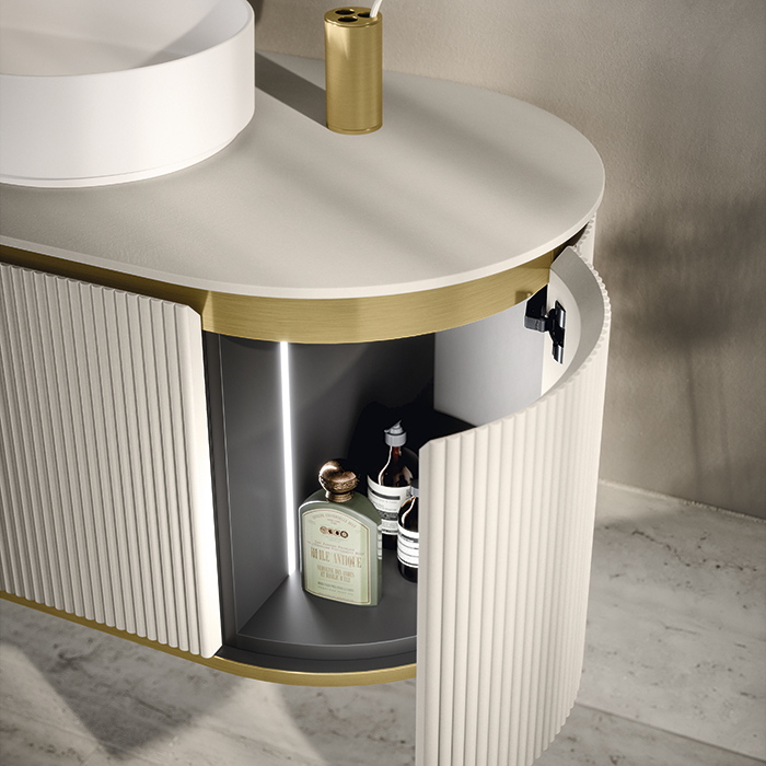 Комплект мебели №6 Oasis Naos 80х56x45 см подвесной тумба с двумя боковинами и топ ФОТО