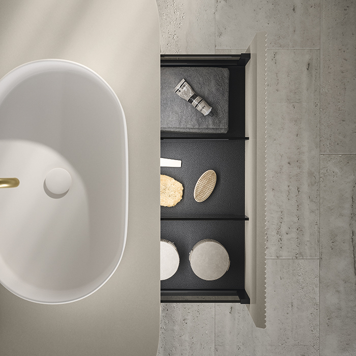 Комплект мебели №6 Oasis Naos 80х56x45 см подвесной тумба с двумя боковинами и топ ФОТО