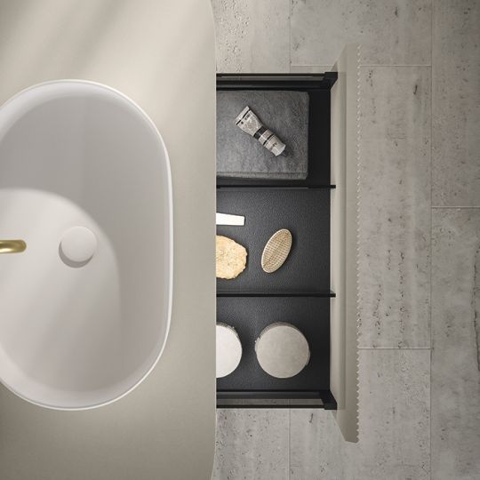 Комплект мебели №6 Oasis Naos 80х56x45 см подвесной тумба с двумя боковинами и топ схема 3