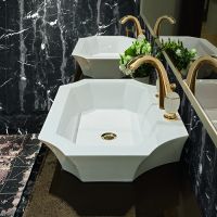 Комплект мебели №22 Oasis Daphne подвесная тумба с накладной раковиной 214х52.5х220 см схема 3