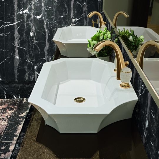 Комплект мебели №22 Oasis Daphne подвесная тумба с накладной раковиной 214х52.5х220 см схема 3