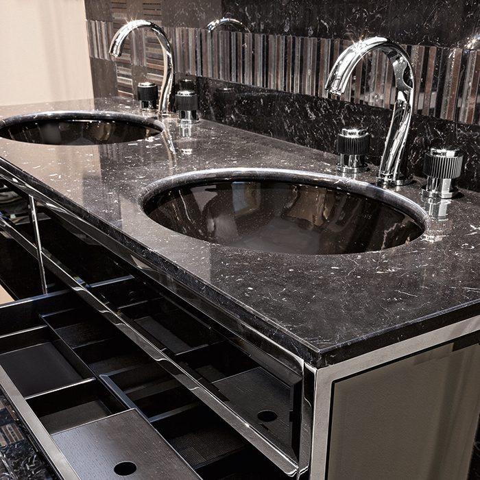 Комплект мебели №14 Oasis Academy напольная комсоль со столешницей и раковиной 160х53х200 см ФОТО