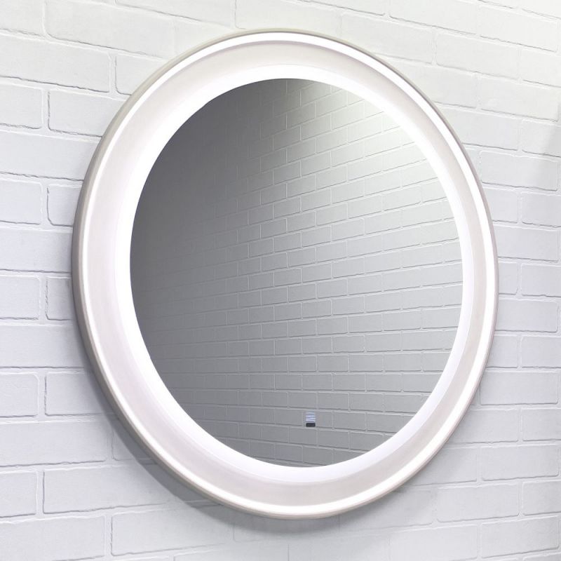 Зеркало для ванной Comforty Ереван-60 LED-подсветка, бесконтактный сенсор, серый шёлк