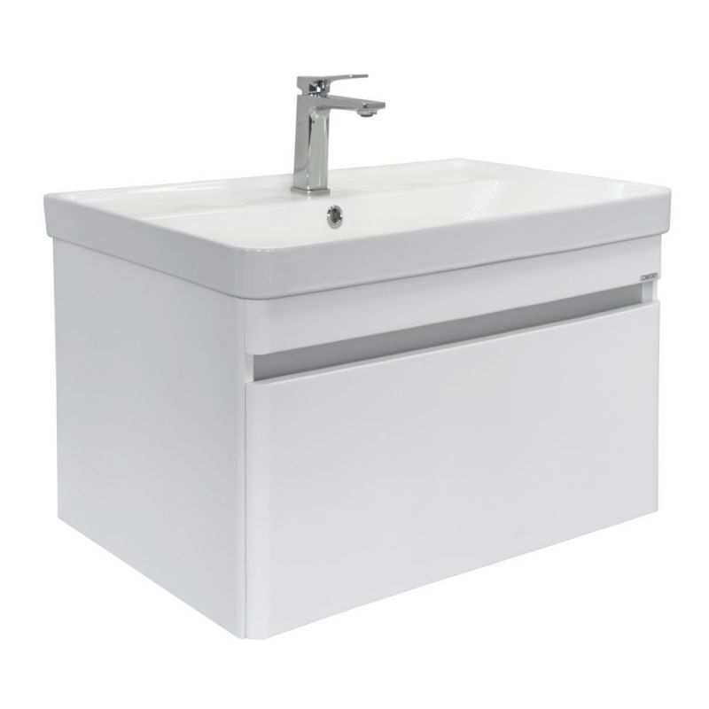 Тумба с умывальником "Валдай-80П" белый матовый с раковиной COMFORTY 4480