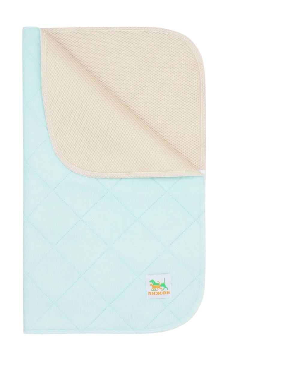 Пелёнка для животных многоразовая впитывающая, 60 х 50 см, мятная