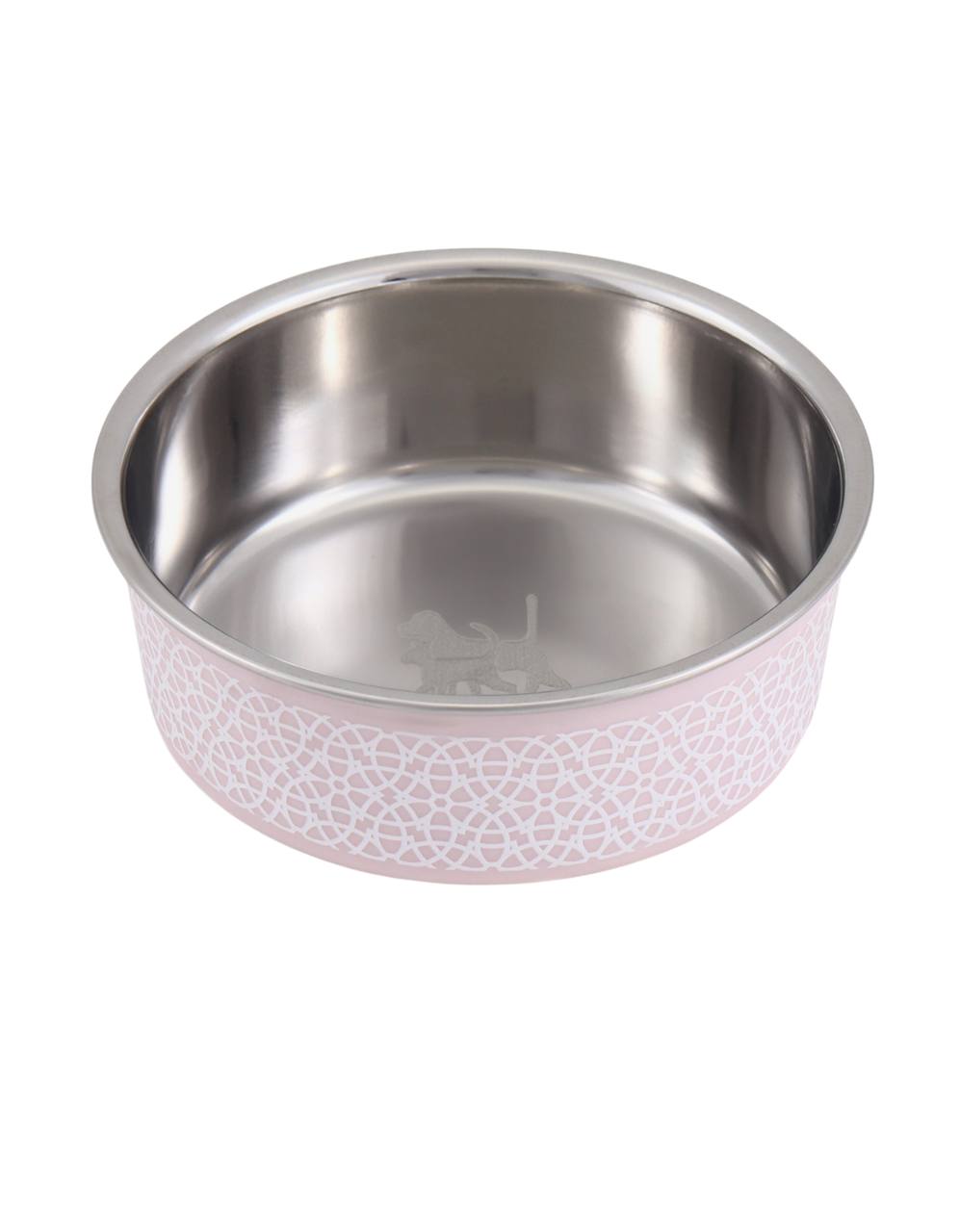 Миска с силиконовым основанием "Кружева", розовая, 500 мл