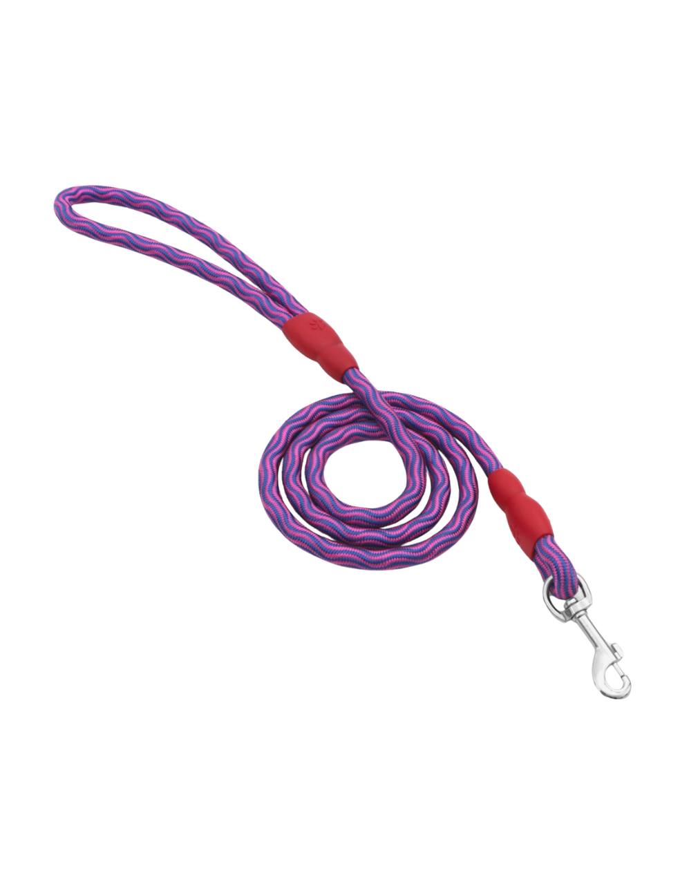 Поводок круглый "Волна", 120 х 1 см, розово-синий