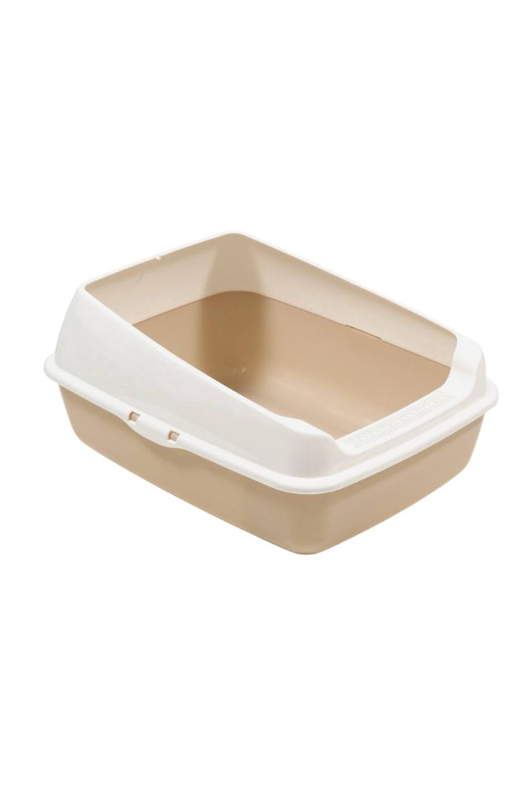 Лоток для кошек без сетки 50,5 х 39 х 23 см, бежевый