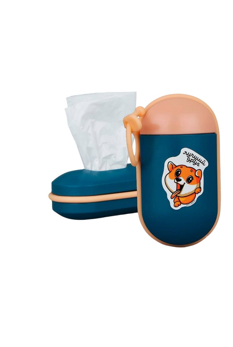 Пакеты для уборки за собаками в контейнере «Лучший друг», тёмно-синий