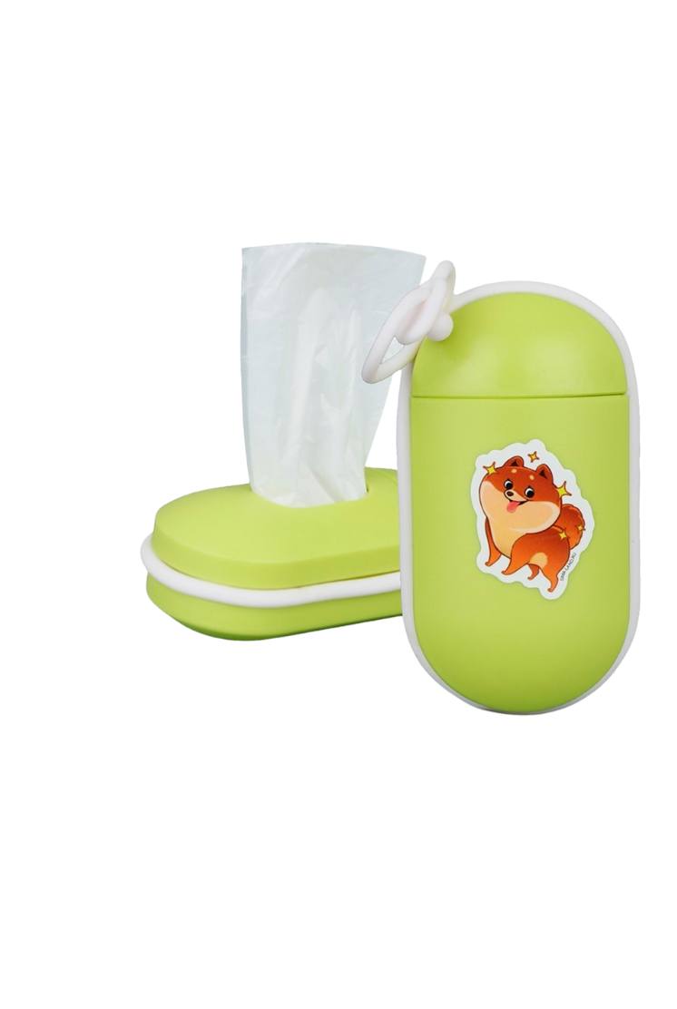 Пакеты для уборки за собаками в контейнере «Чистюля», зелёный