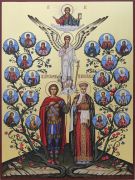 Семейная икона c семейным древом (сусальное золото)