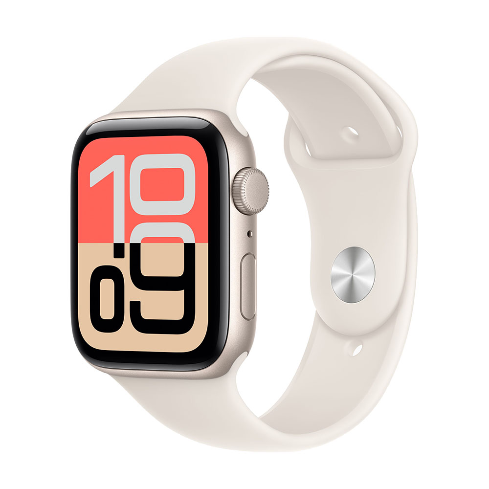 Часы Apple Watch SE 3 GPS 44мм S/M корпус из алюминия Starlight +ремешок Starlight Часы Apple Watch SE 3 GPS 44мм S/M корпус из алюминия Starlight +ремешок Starlight