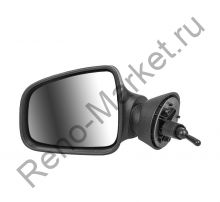 Зеркало левое механика, большое, литое  Logan, Duster, Largus