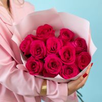 Алая роза 60см от 7 шт