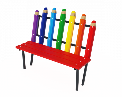 Скамья парковая Карандаши 2 1200х500х1060