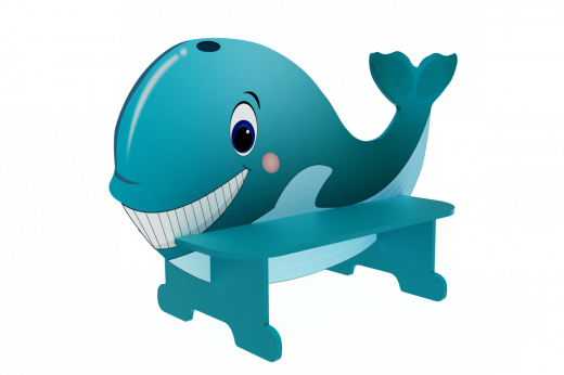 Скамейка детская Кит 1220х620х820 