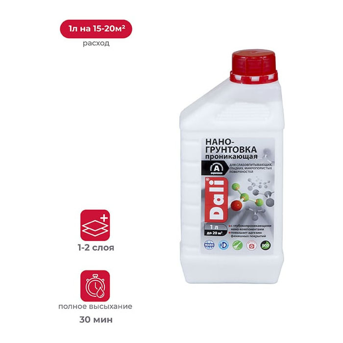 Нано-грунтовка, ЗАО "НПП Рогнеда" бесцветная, 1л.