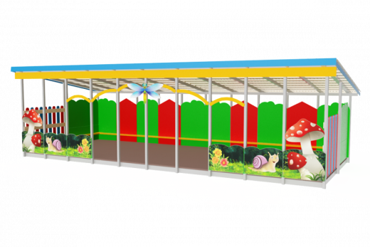 Теневой навес Ультра 2 Полянка 10000х4000х2700