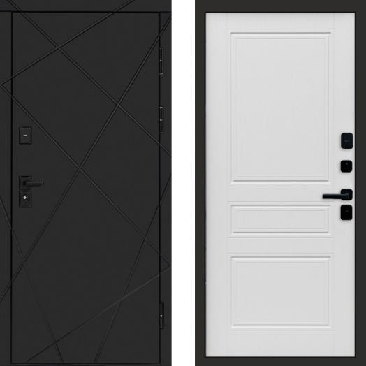 Входная дверь Termo-door Лучи Black - Классика Лиственница
