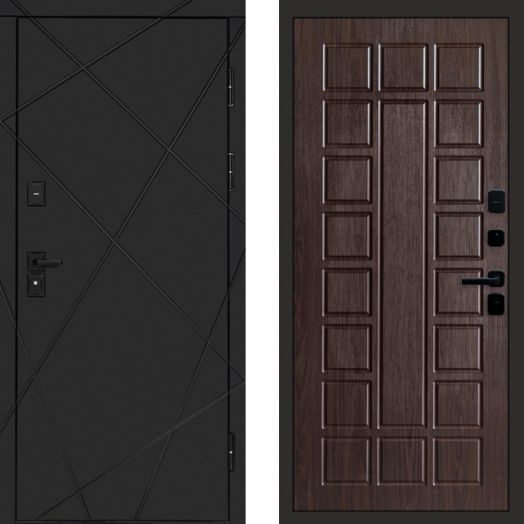Входная дверь Termo-door Лучи Black - Престиж Венге