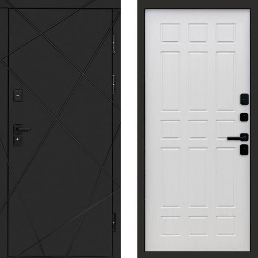 Входная дверь Termo-door Лучи Black - Спарта Лиственница