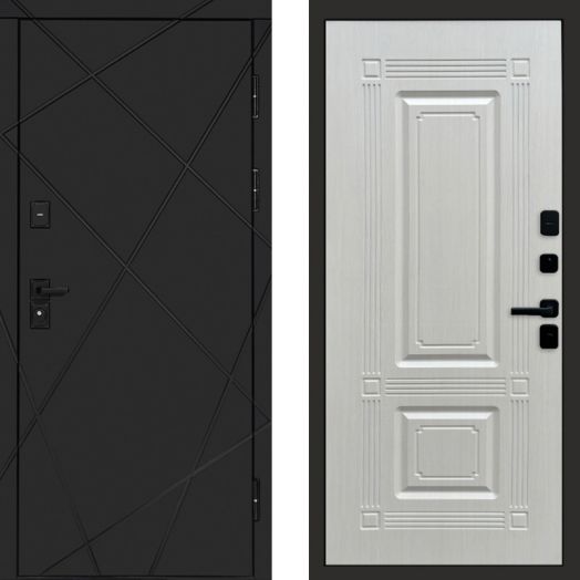Входная дверь Termo-door Лучи Black - Мадрид Лиственница