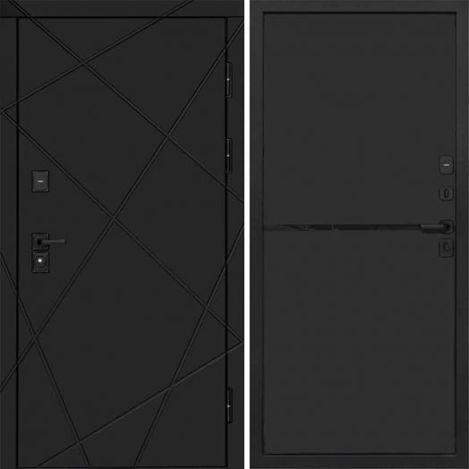 Входная дверь Termo-door Лучи Black - Нео Black
