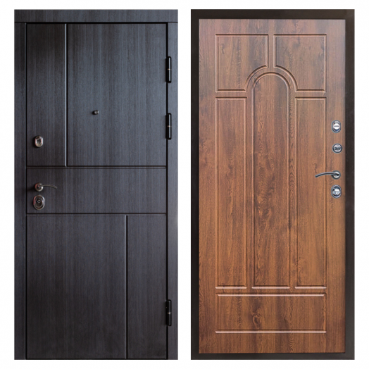 Входная дверь Termo-door Вертикаль Венге - Арка Дуб