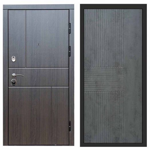 Входная дверь Termo-door Вертикаль Венге - Мастино Бетон темный