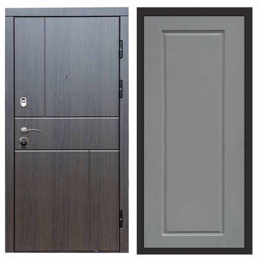 Входная дверь Termo-door Вертикаль Венге - Гранд Грей софт