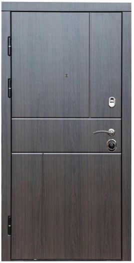 Входная дверь Termo-door Вертикаль Венге - FLAT Черный кварц
