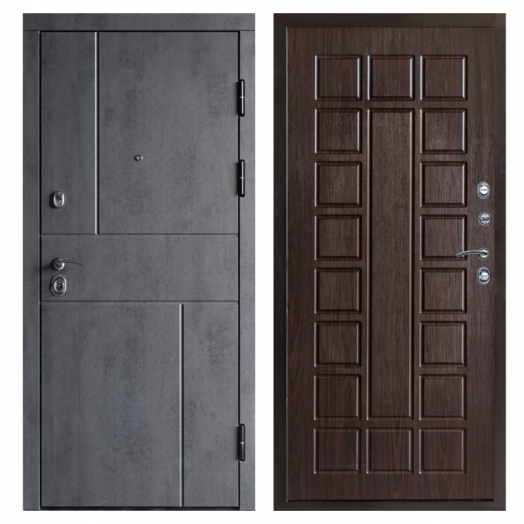 Входная дверь Termo-door Вертикаль Бетон - Престиж Венге