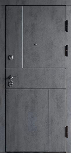 Входная дверь Termo-door Вертикаль Бетон - Лучи Бетон темный