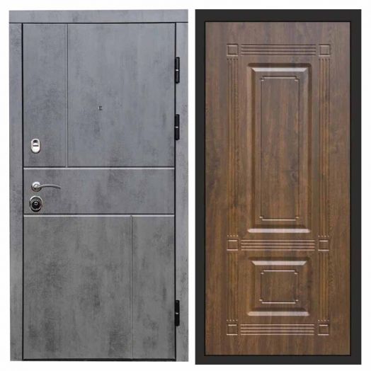 Входная дверь Termo-door Вертикаль Бетон - Мадрид Дуб