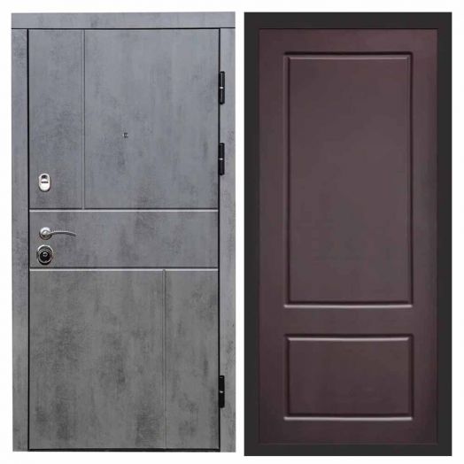 Входная дверь Termo-door Вертикаль Бетон - Марсель Шоколад