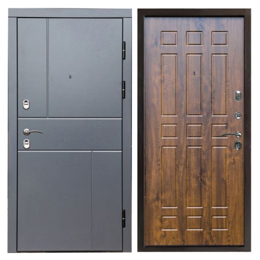 Входная дверь Termo-door Вертикаль Грей - Спарта Дуб