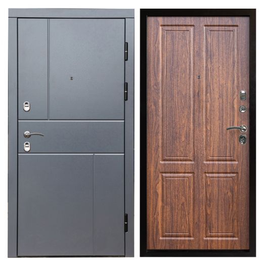 Входная дверь Termo-door Вертикаль Грей - Орех стандарт