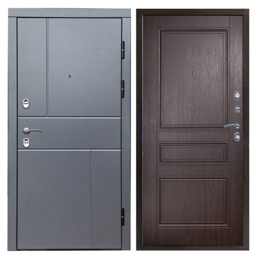 Входная дверь Termo-door Вертикаль Грей - Класскика Венге