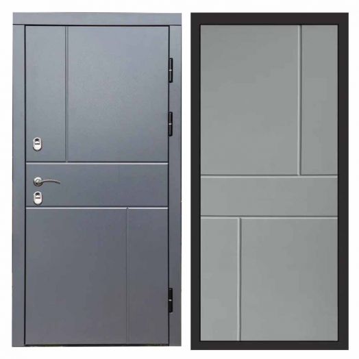 Входная дверь Termo-door Вертикаль Грей - Горизонт Грей софт