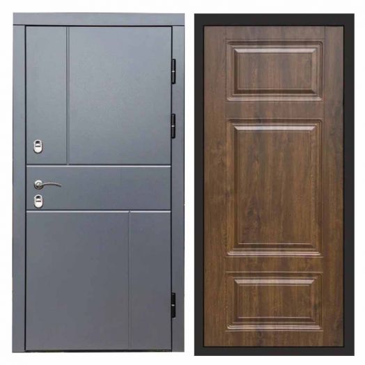 Входная дверь Termo-door Вертикаль Грей - Лион Дуб