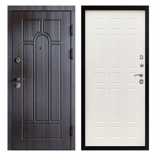 Входная дверь Termo-door Модена Венге - Спарта Белое дерево